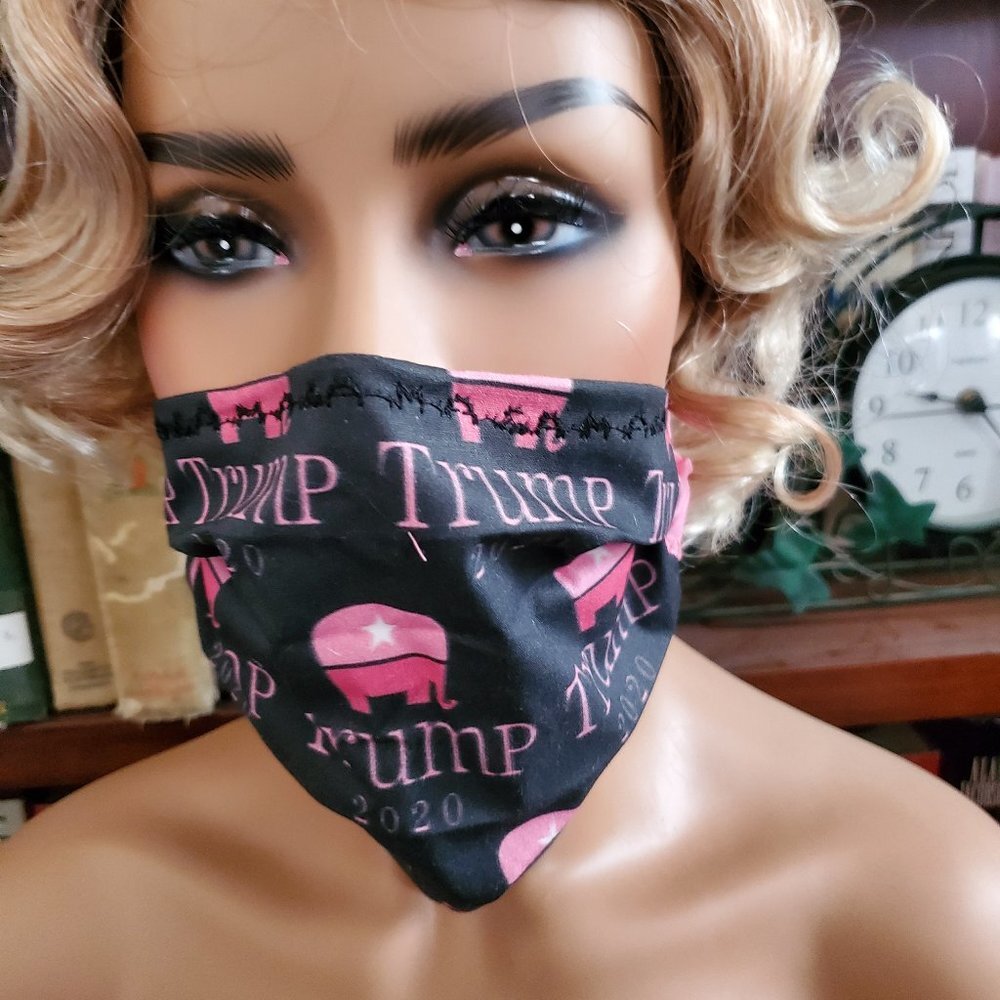 Cloth Face Mask - Silver/Copper Filters- Trump